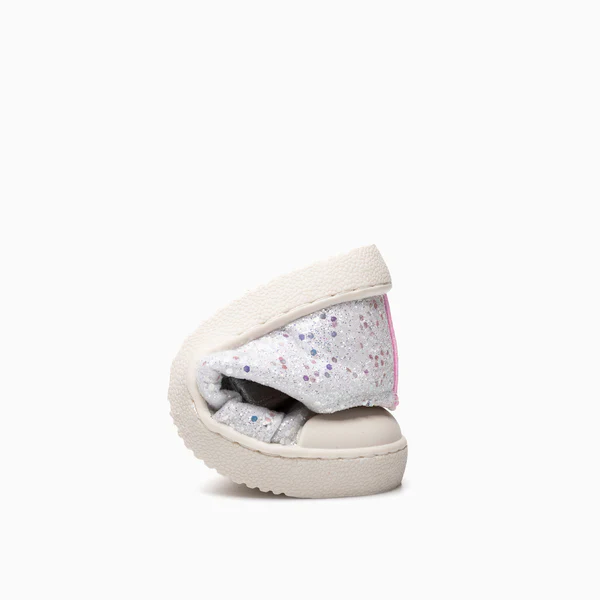 Pablosky Barefoot Sapatilha Lona Glitter Prata - Image 6
