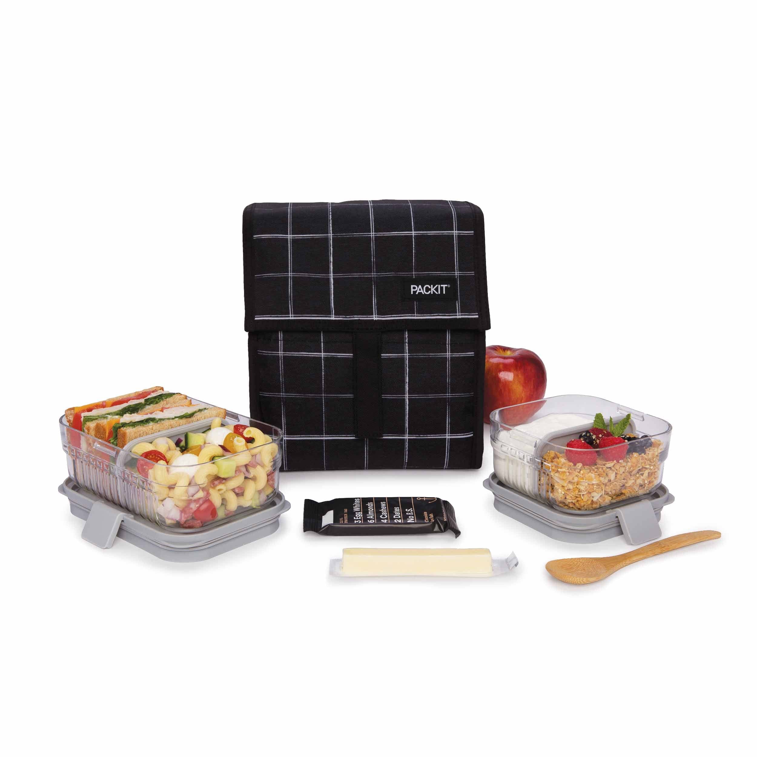 Packit Bolsa lancheira térmica - Lunch Bag Black Grid - Image 4