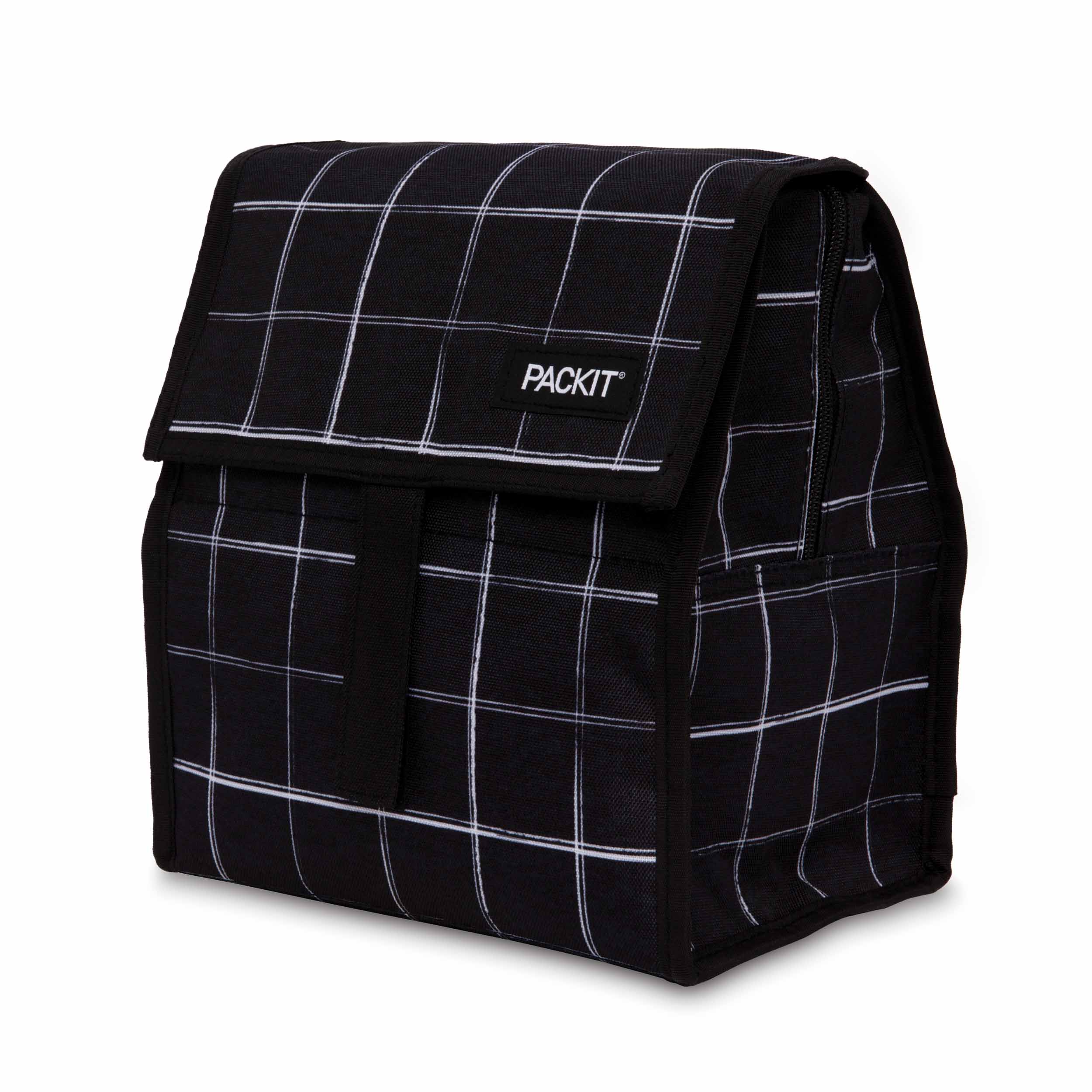 Packit Bolsa lancheira térmica - Lunch Bag Black Grid - Image 7