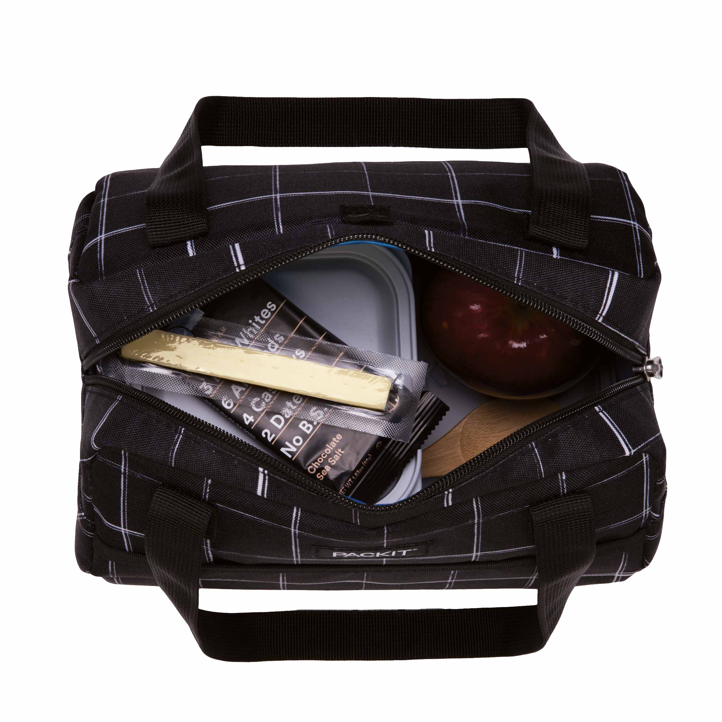 Packit Bolsa lancheira térmica - Hampton Lunch Bag Black Grid - Image 4