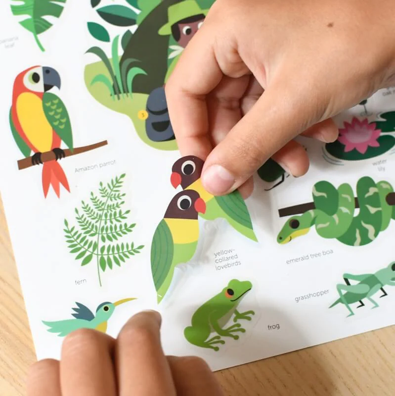 Poppik Mini DISCOVERY - poster com autocolantes Jungle - Image 3