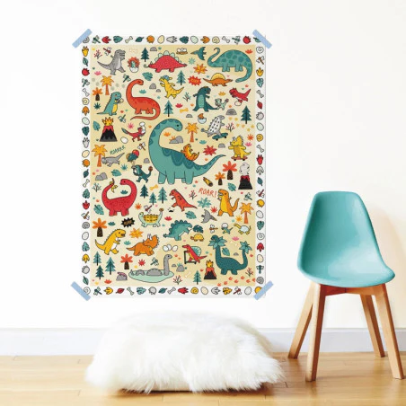 Poppik  - Poster com autocolantes Dinossauros - Image 2