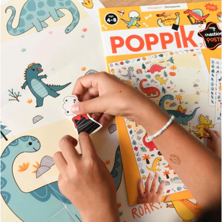Poppik  - Poster com autocolantes Dinossauros - Image 3