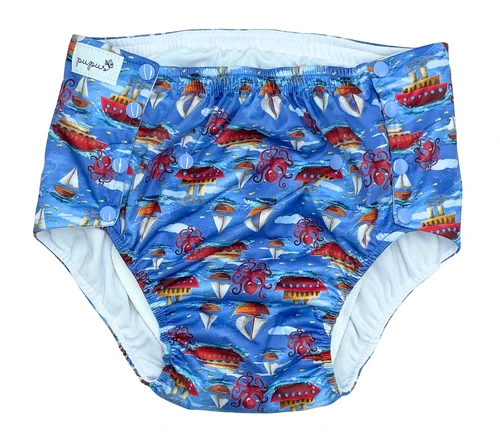 Pupus Cuecas reutilizáveis para Adolescentes 45-65kg [Cor: Boats] * por encomenda - Image 3