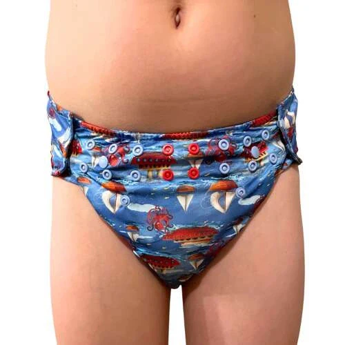 Pupus Fraldas Junior ajustáveis reutilizáveis para crianças 20-45 kg [Cor: BOATS] *por encomenda - Image 2
