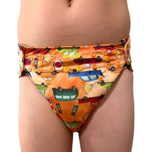 Pupus Fraldas Junior ajustáveis reutilizáveis para crianças 20-45 kg [Cor: CARS] *por encomenda - Image 2