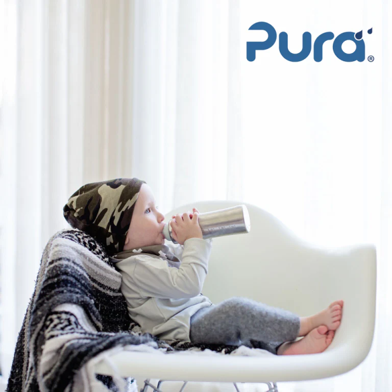 Pura Garrafa De Aço Inoxidável / biberão evolutivo 325ml - bico aprendizagem - Image 4