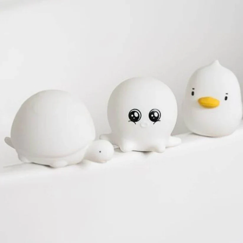 Rabbit e Friends Set de 3 lâmpadas Água: Tartaruga, Patinho e Polvo - Image 3