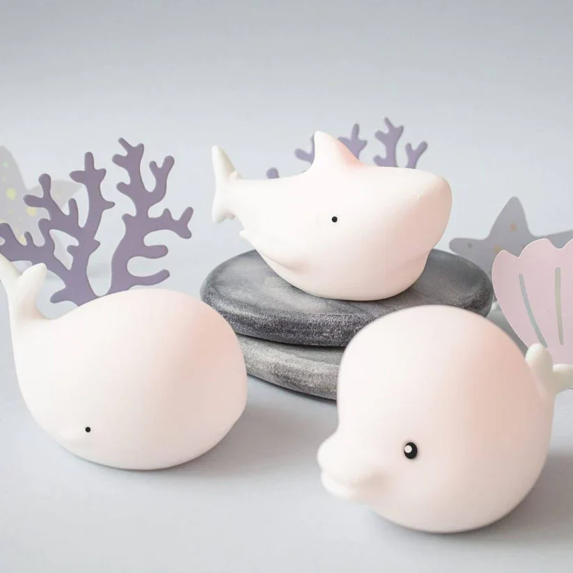 Rabbit e Friends Set de 3 lâmpadas Oceano: Golfinho, Baleia e Tubarão - Image 4
