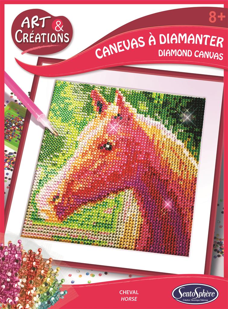 SENTOSPHERE Conjunto para colorir com brilhantes Cavalos - Image 3