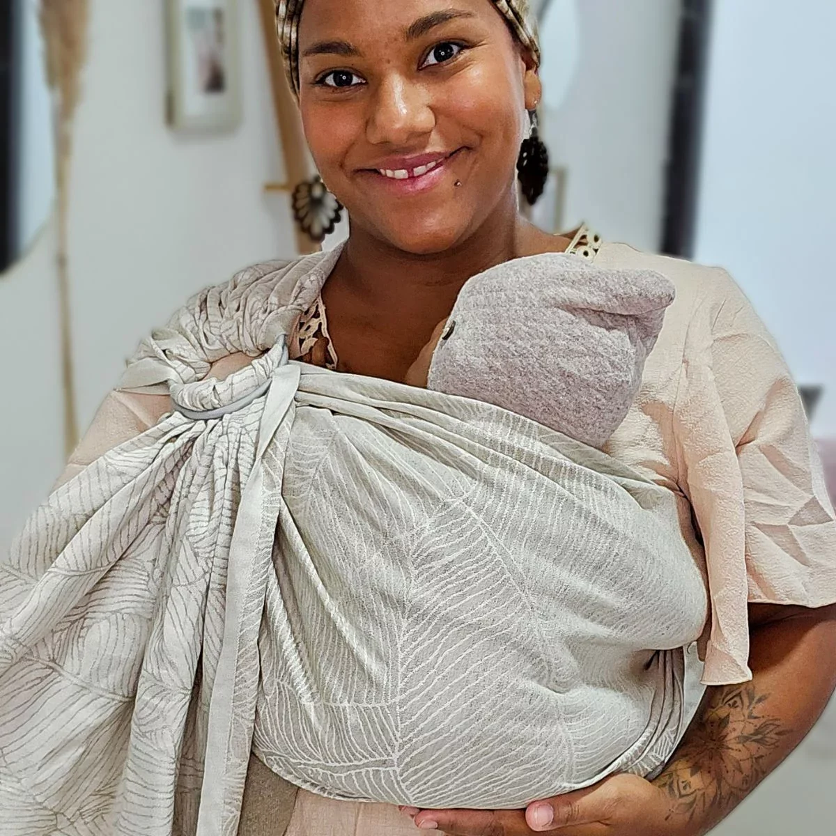 Sling de Argolas Hoppediz Grenada Natural Linen