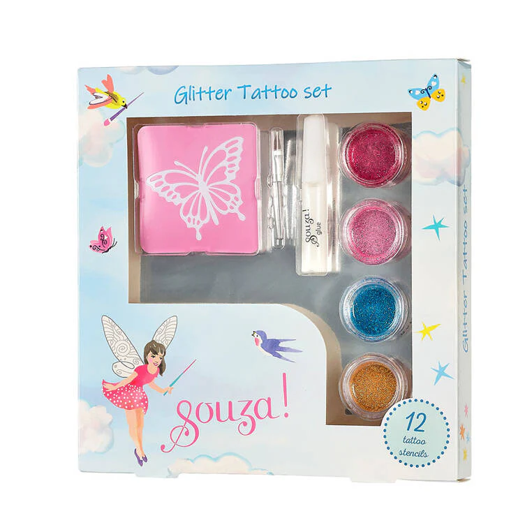Souza Kit de Tatuagens com glitter