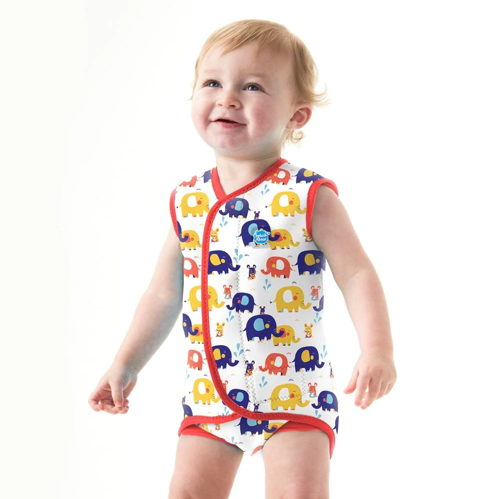 Splash About -  Fato de praia/piscina térmico Baby Wrap™  Little Elephants 18-30m - Image 4