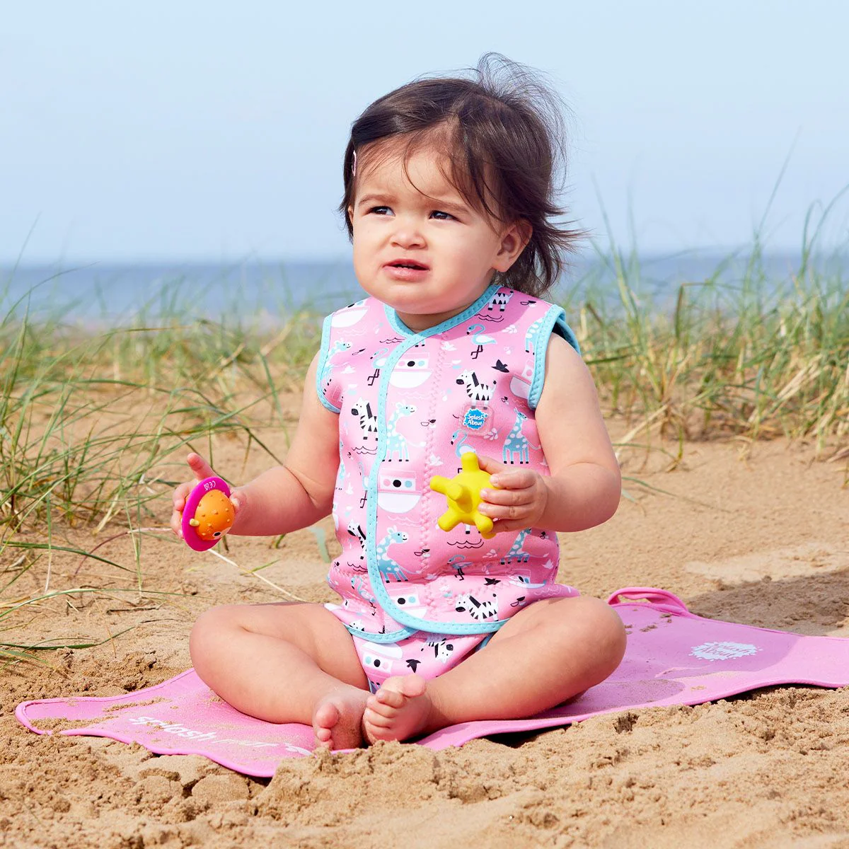 Splash About -  Fato de praia/piscina térmico Baby Wrap™  Nina's Ark 6-18 meses - Image 2