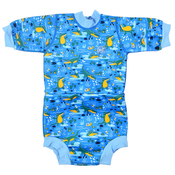Splash About - Fato de praia/piscina térmico  Happy Nappy™ Wetsuit Crocodile Swamp