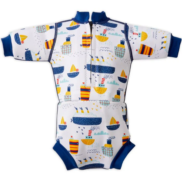 Splash About - Fato de praia/piscina térmico Happy Nappy™ Wetsuit Tug Boats - Image 5