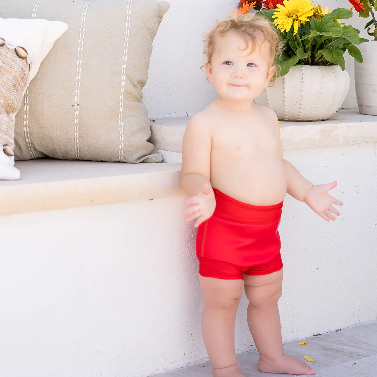 Splash About - Fralda / Cueca Reutilizável Praia/ Piscina Happy Nappy Red - Image 2