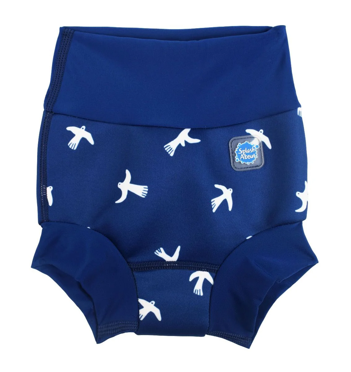 Splash About - Fralda / Cueca Reutilizável Praia/ Piscina Happy Nappy  White Birds