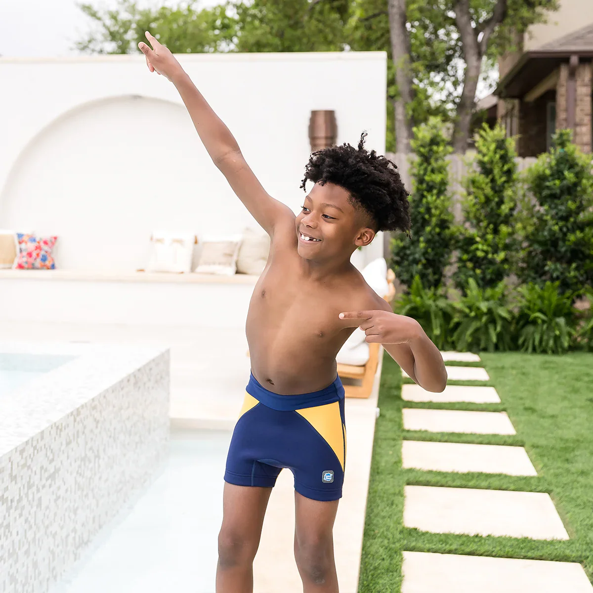 Splash About - Jammers Calções Incontinence Swimwear criança Navy/Yellow - Image 2