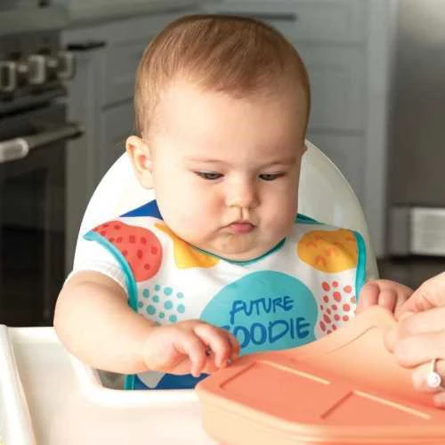 Tiny Twinkle Babete impermeável com bolso em silicone Future Foodie 6-24m - Image 2