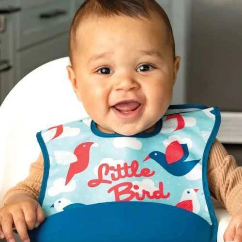Tiny Twinkle Babete impermeável com bolso em silicone little Bird 6-24m - Image 2