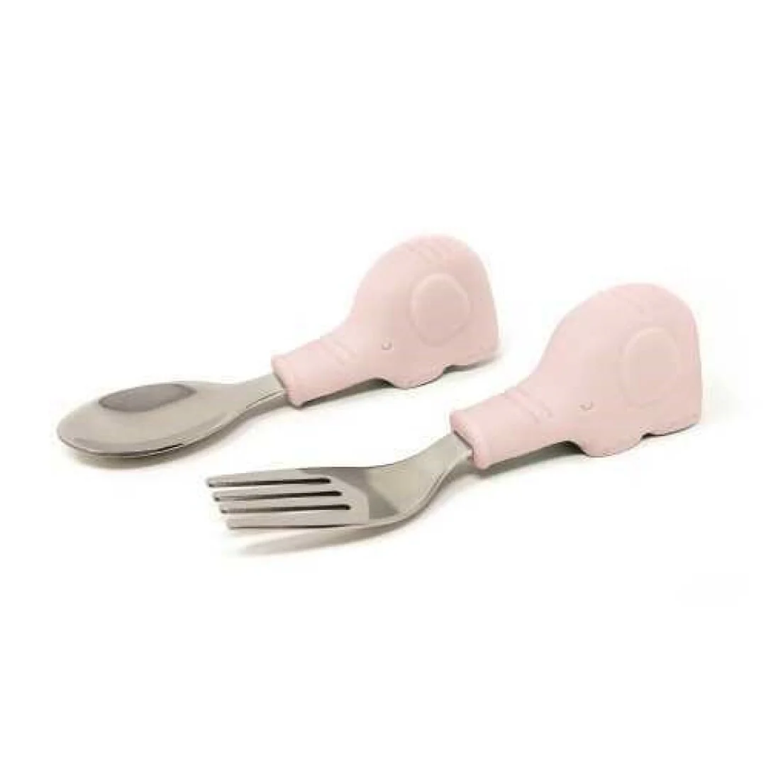 Tiny Twinkle Talheres de aprendizagem - Elefante Rosa