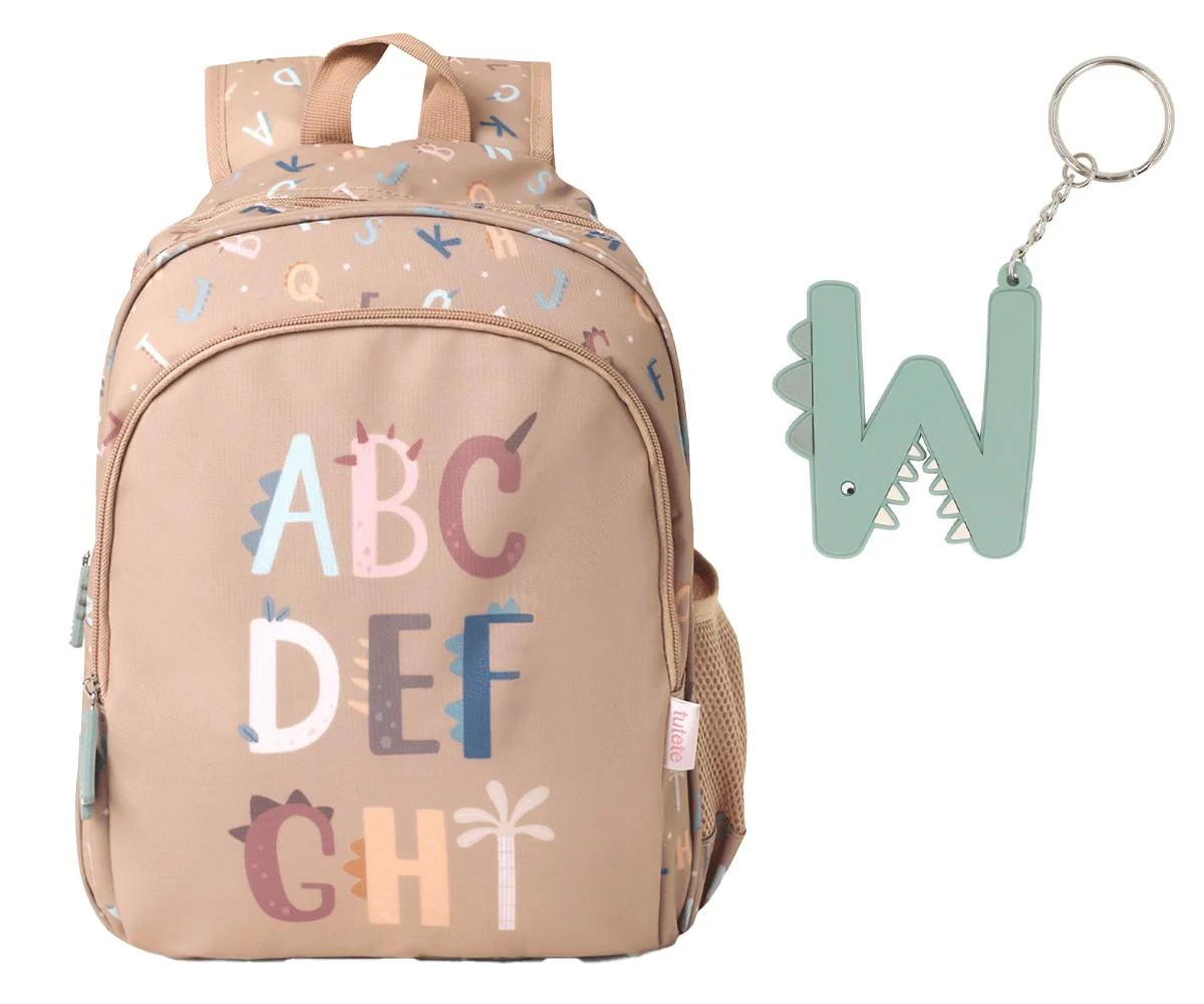 Tutete - Mochila escolar + Porta-chaves Funny Letters
