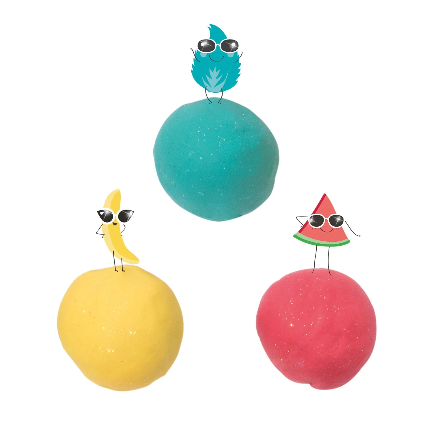 Tutti Frutti Plasticina - Pote individual com glitter - Image 7