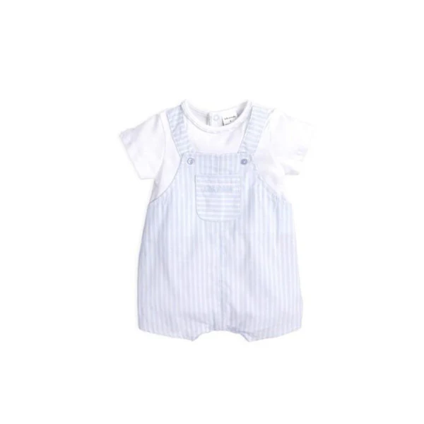Tutto Piccolo Macacão com camisola Xadrez azul