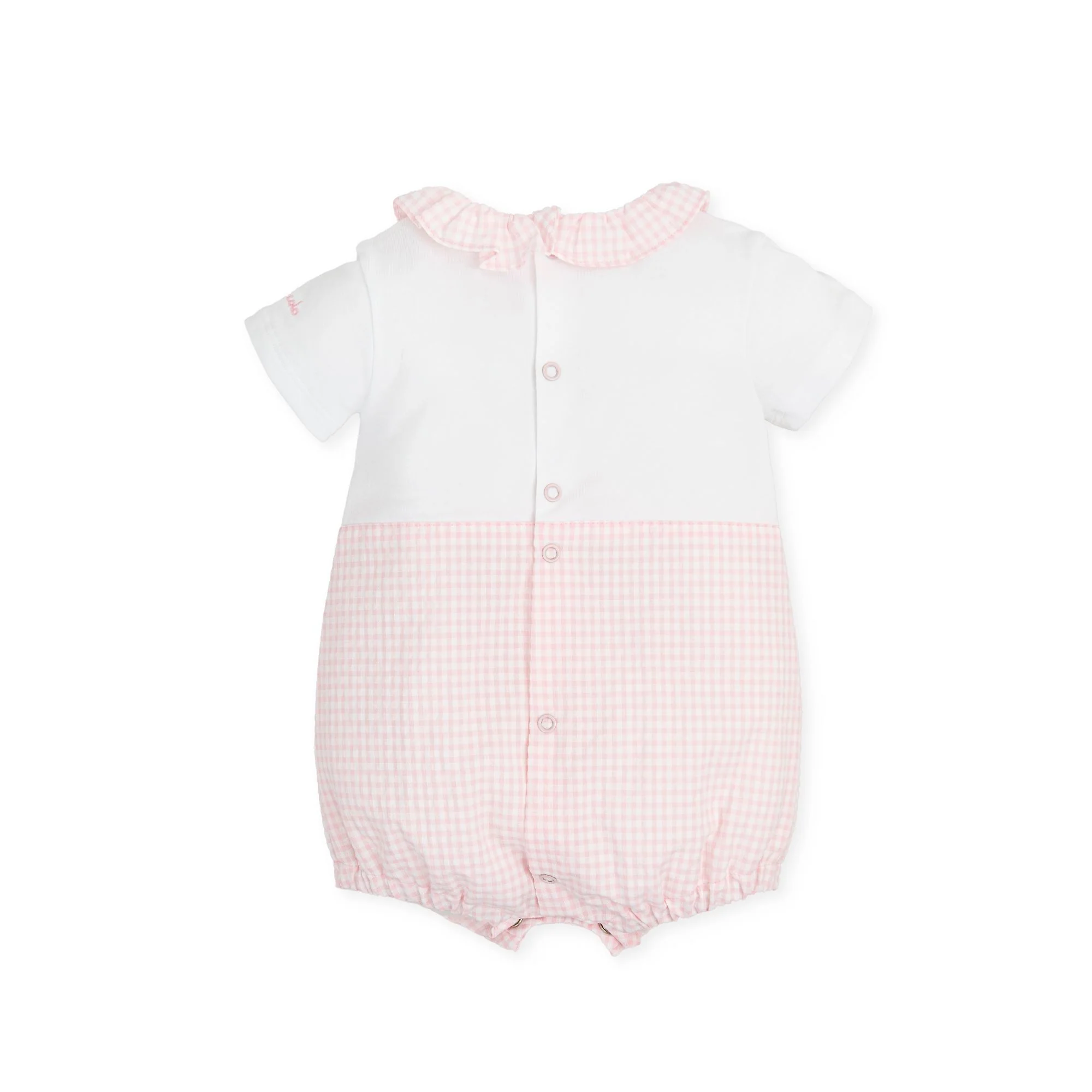 Tutto Piccolo Macacão com camisola Xadrez rosa - Image 2