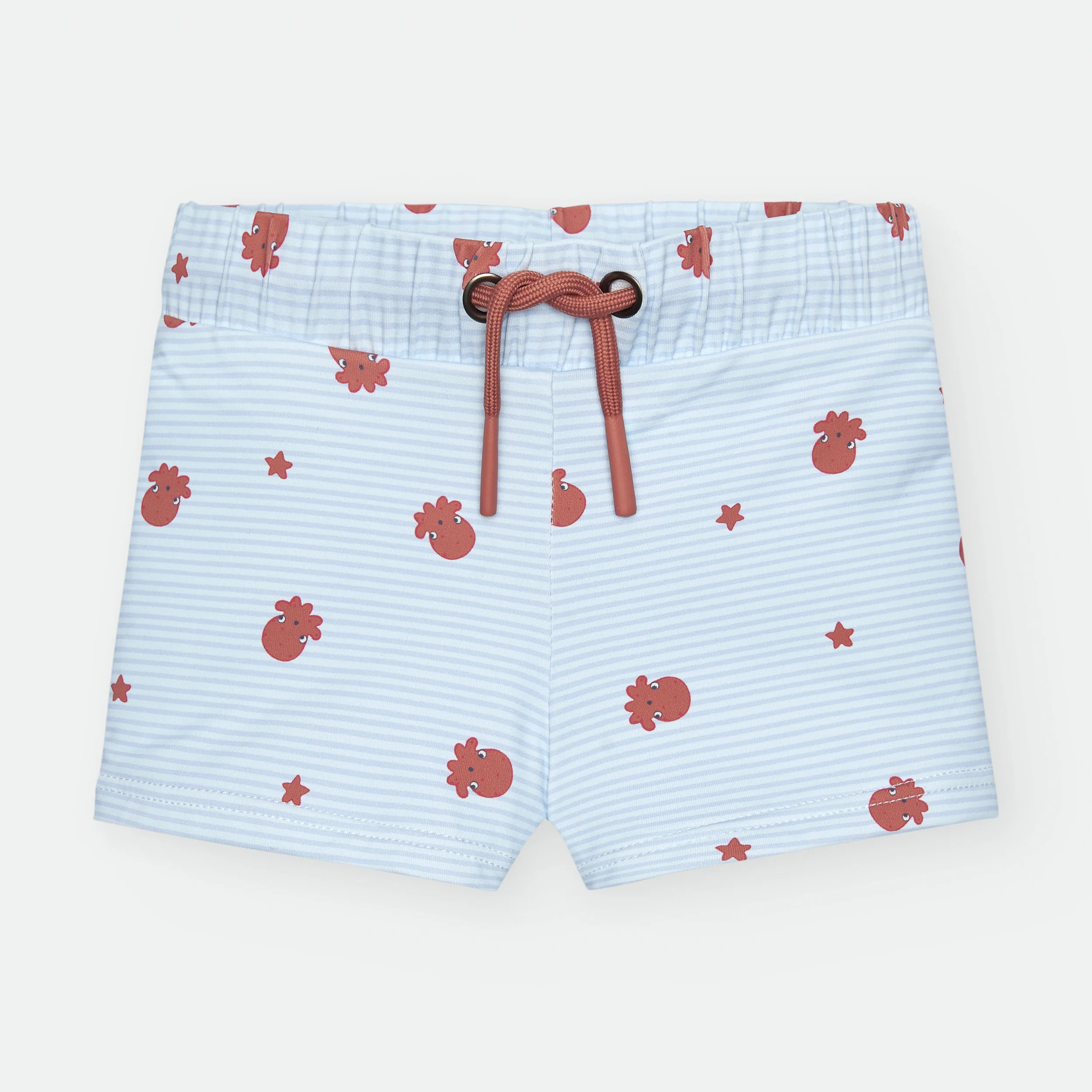 Waterlemon Boxer praia lycra - Piscina Azul com polvo
