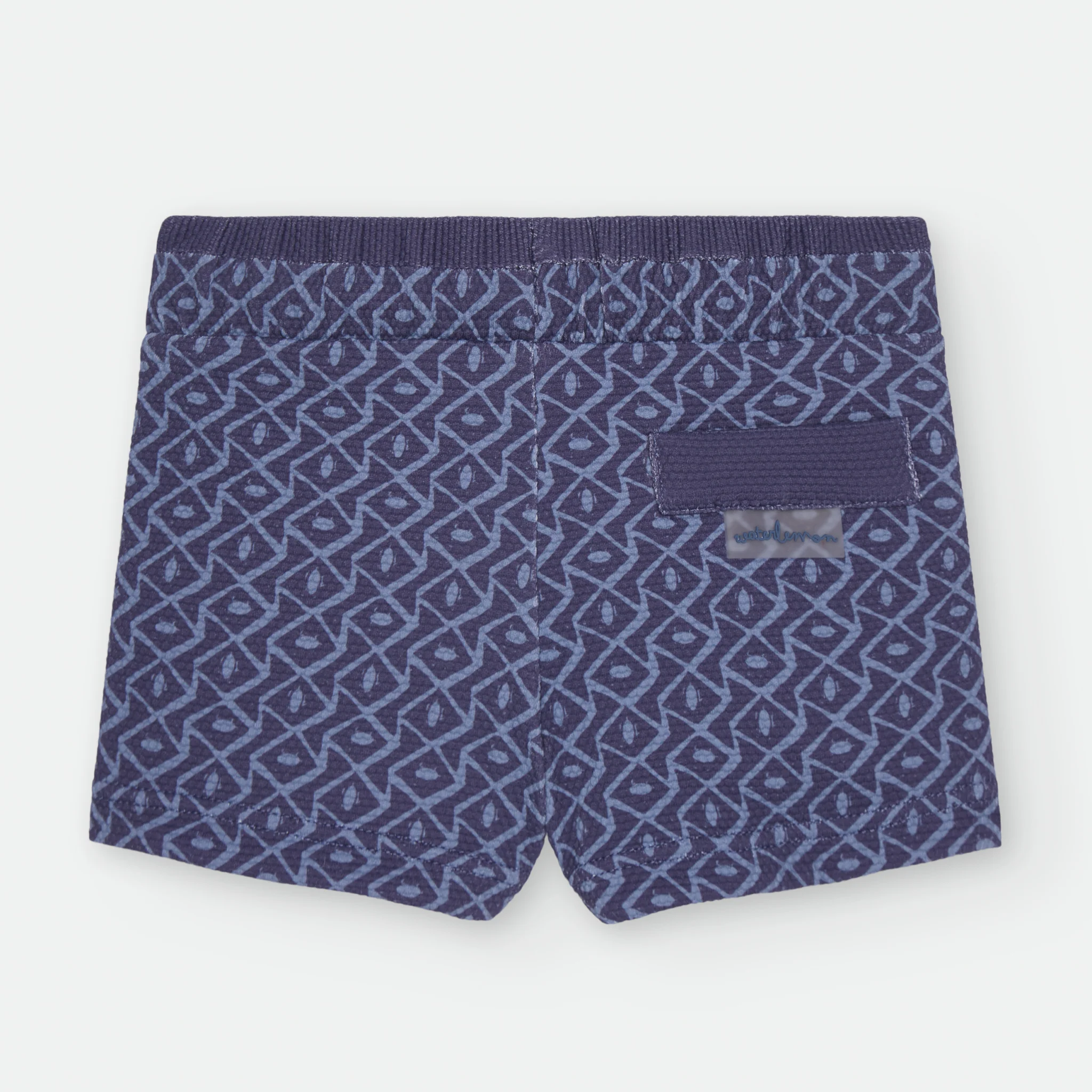 Waterlemon Calção praia lycra - Piscina Azul Escuro geométrico - Image 2