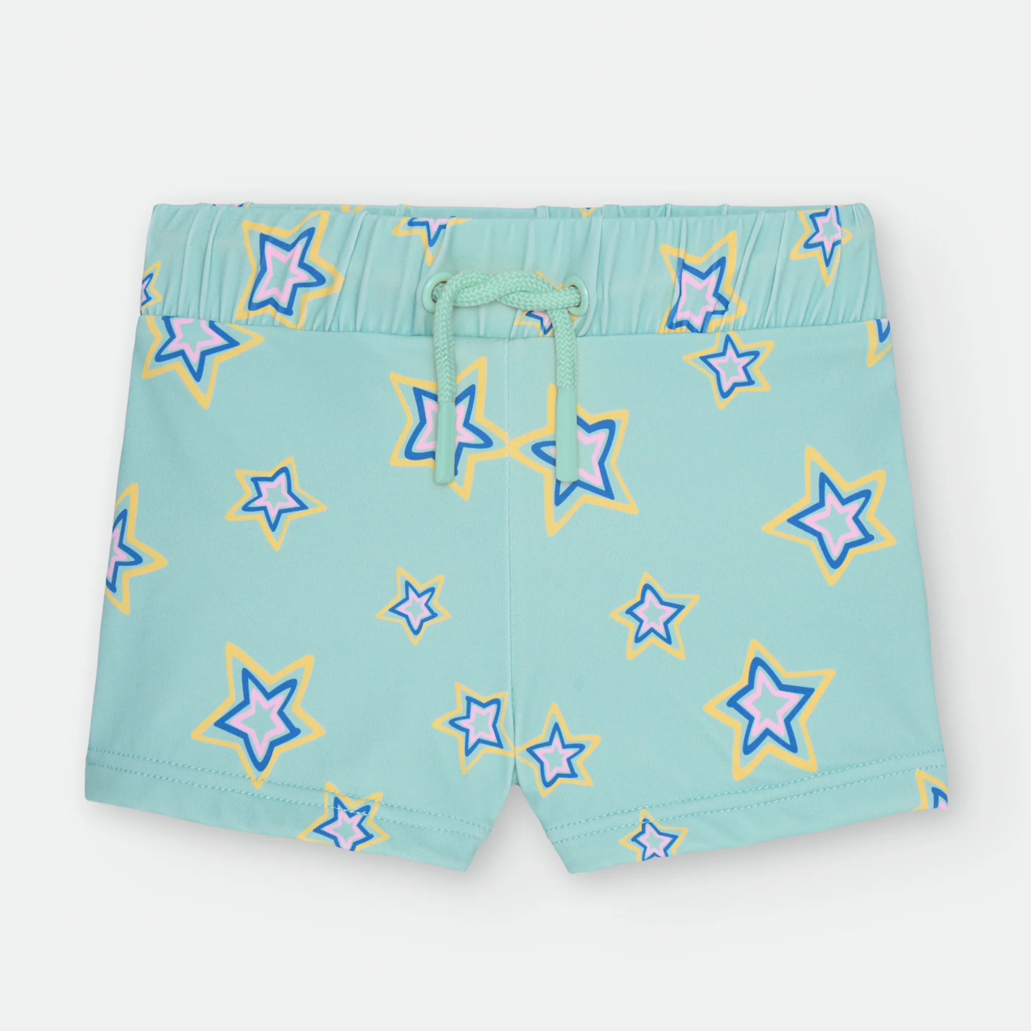 Waterlemon Calção praia lycra - Piscina Turquesa com Estrelas