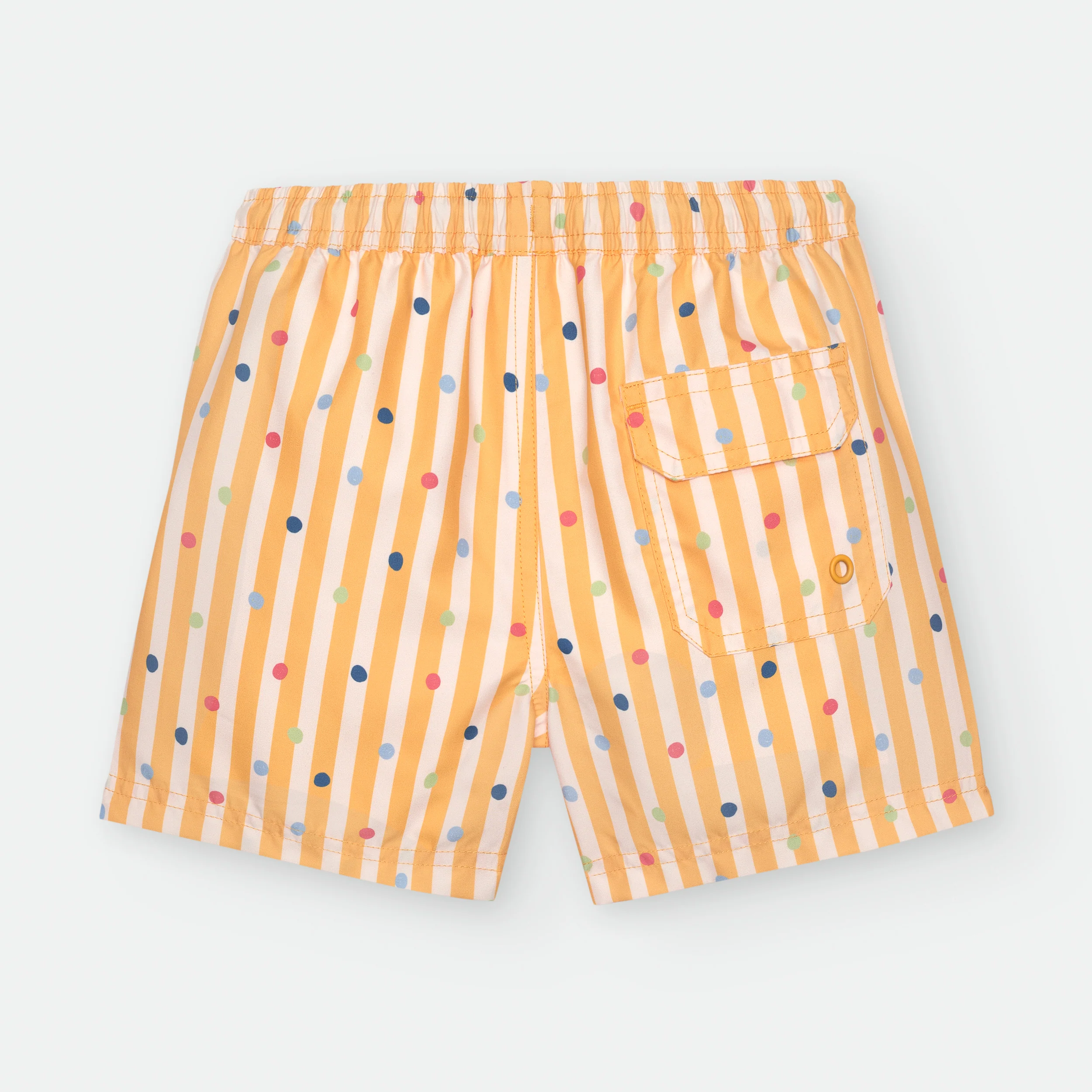 Waterlemon Calção tecido de Praia - Piscina Amarelo com bolinhas - Image 3