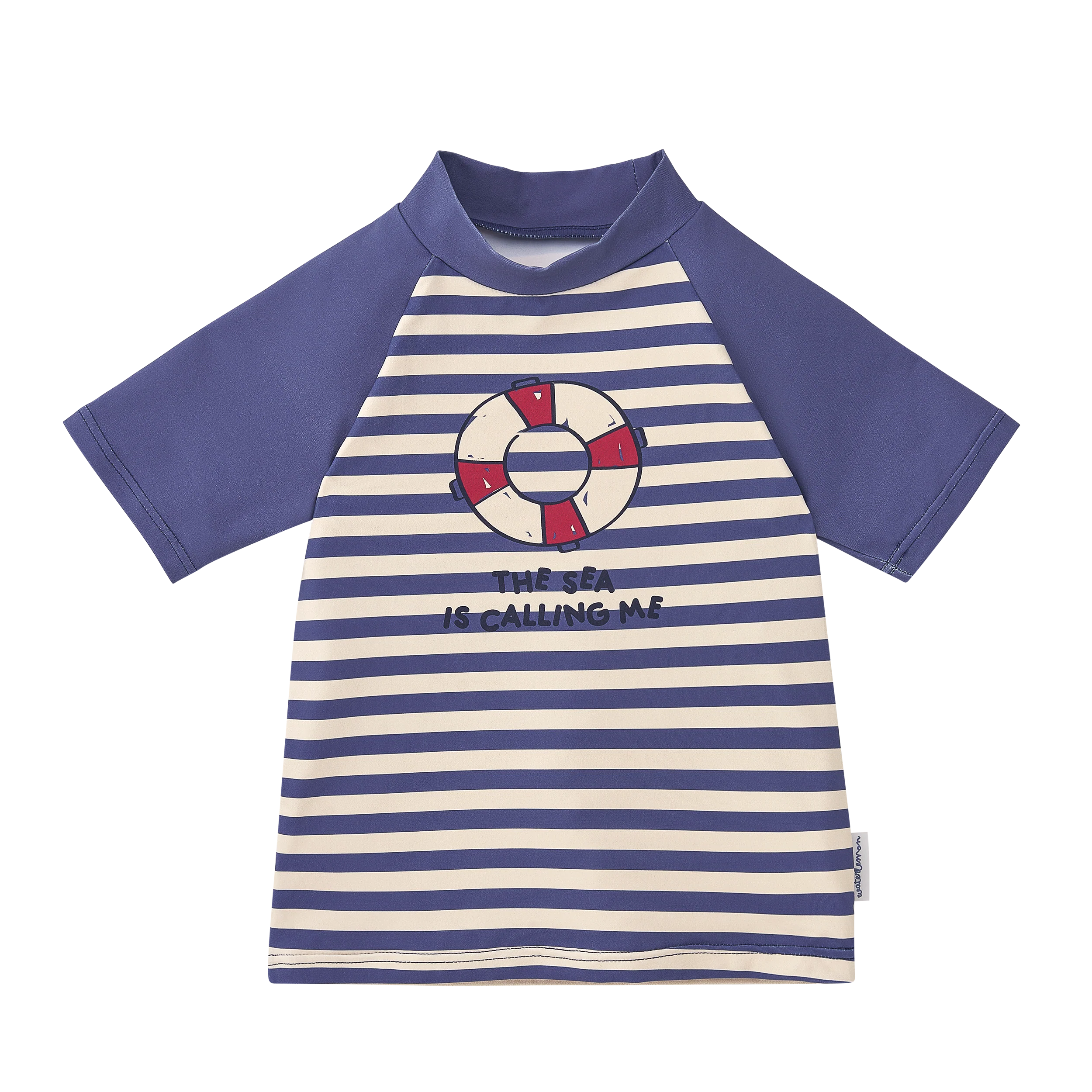 Waterlemon matchy Camisola Praia/Piscina UV Riscas Azuis com Boia