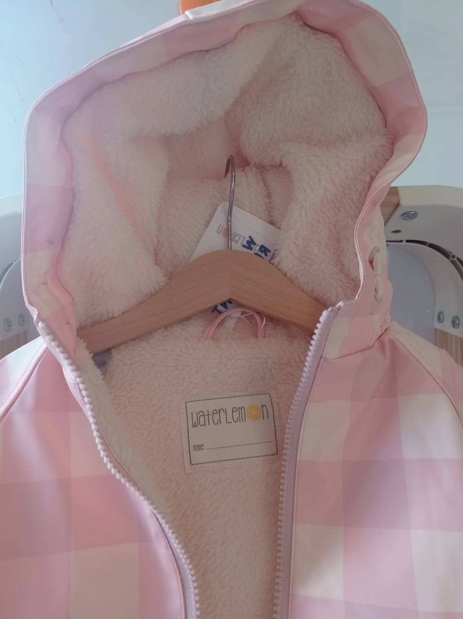 Waterlemon Casaco polar impermeável  Xadrez rosa 3 a 10 anos - Image 2
