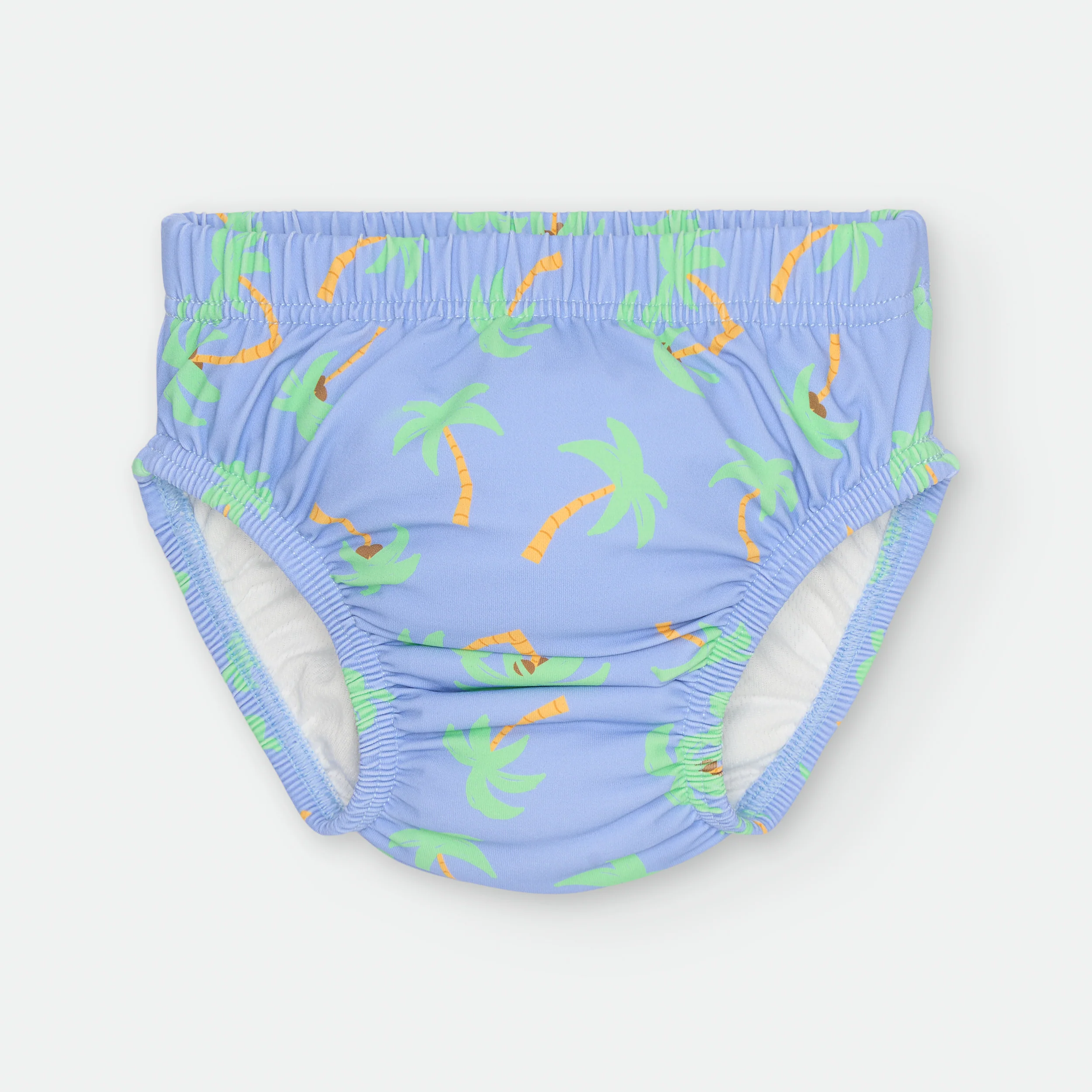 Waterlemon Cueca/Fralda de Praia - Piscina Azul com Palmeiras