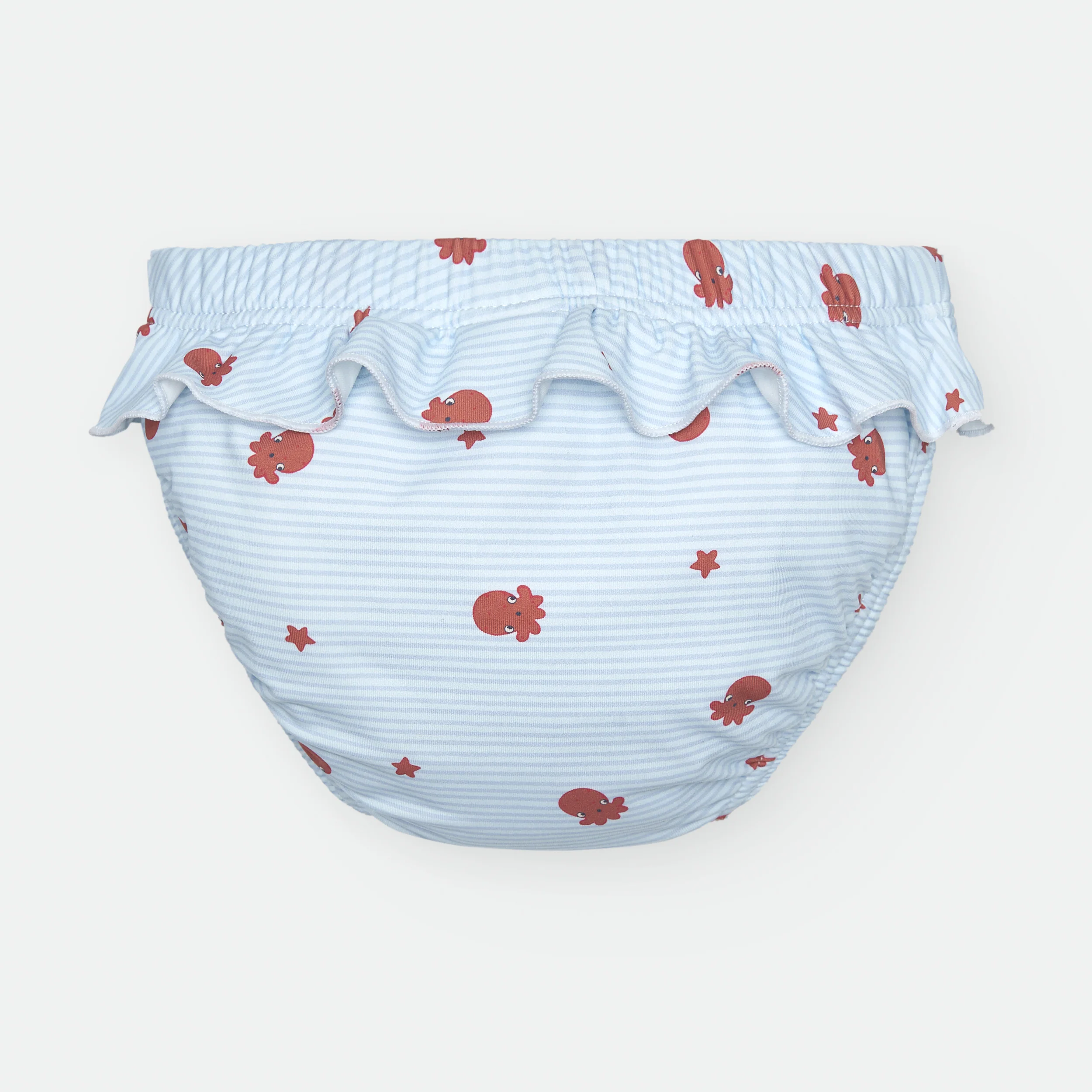 Waterlemon Cueca/Fralda de Praia - Piscina Azul com polvos - folhos - Image 4