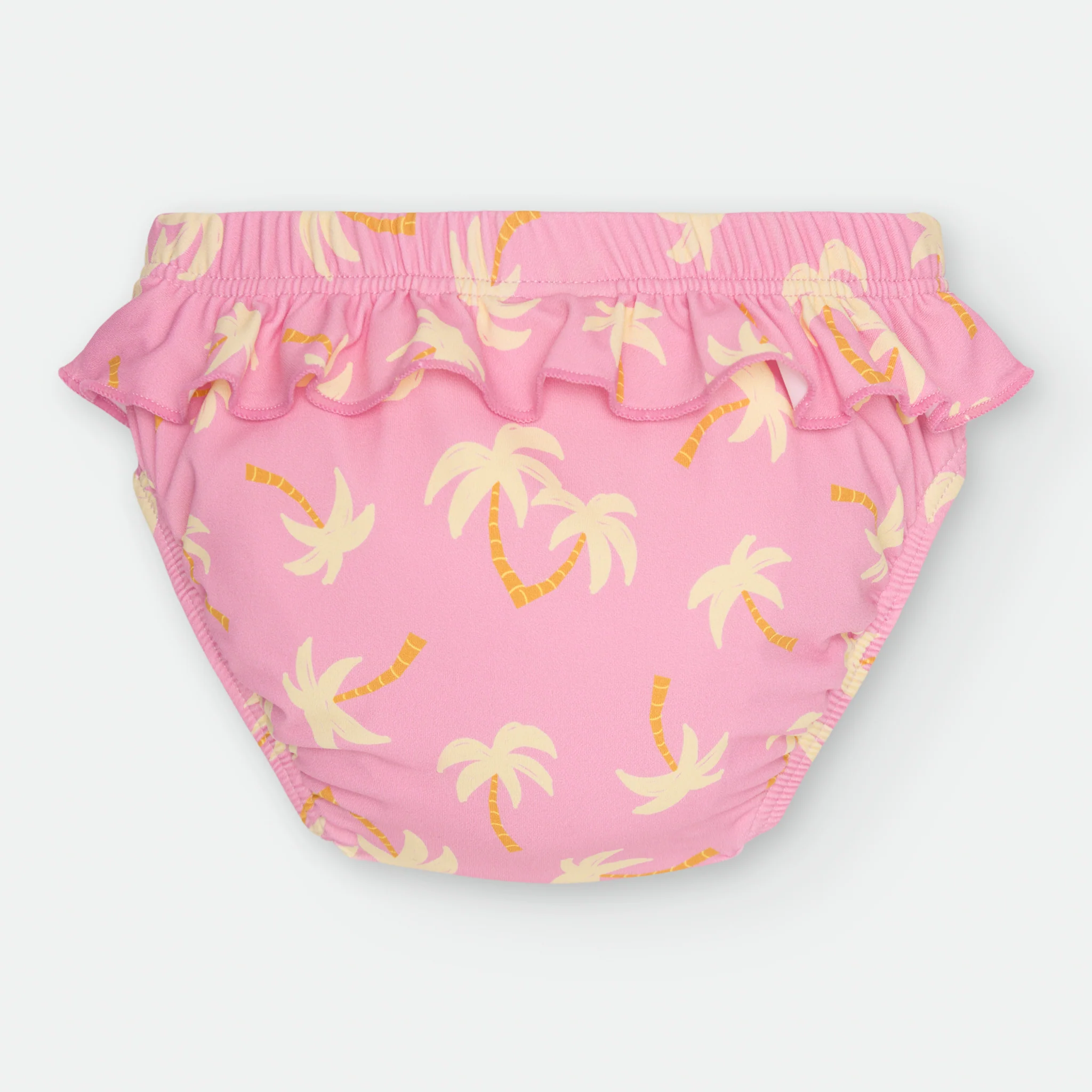 Waterlemon Cueca/Fralda de Praia - Piscina Rosa com Palmeiras de folhos - Image 2