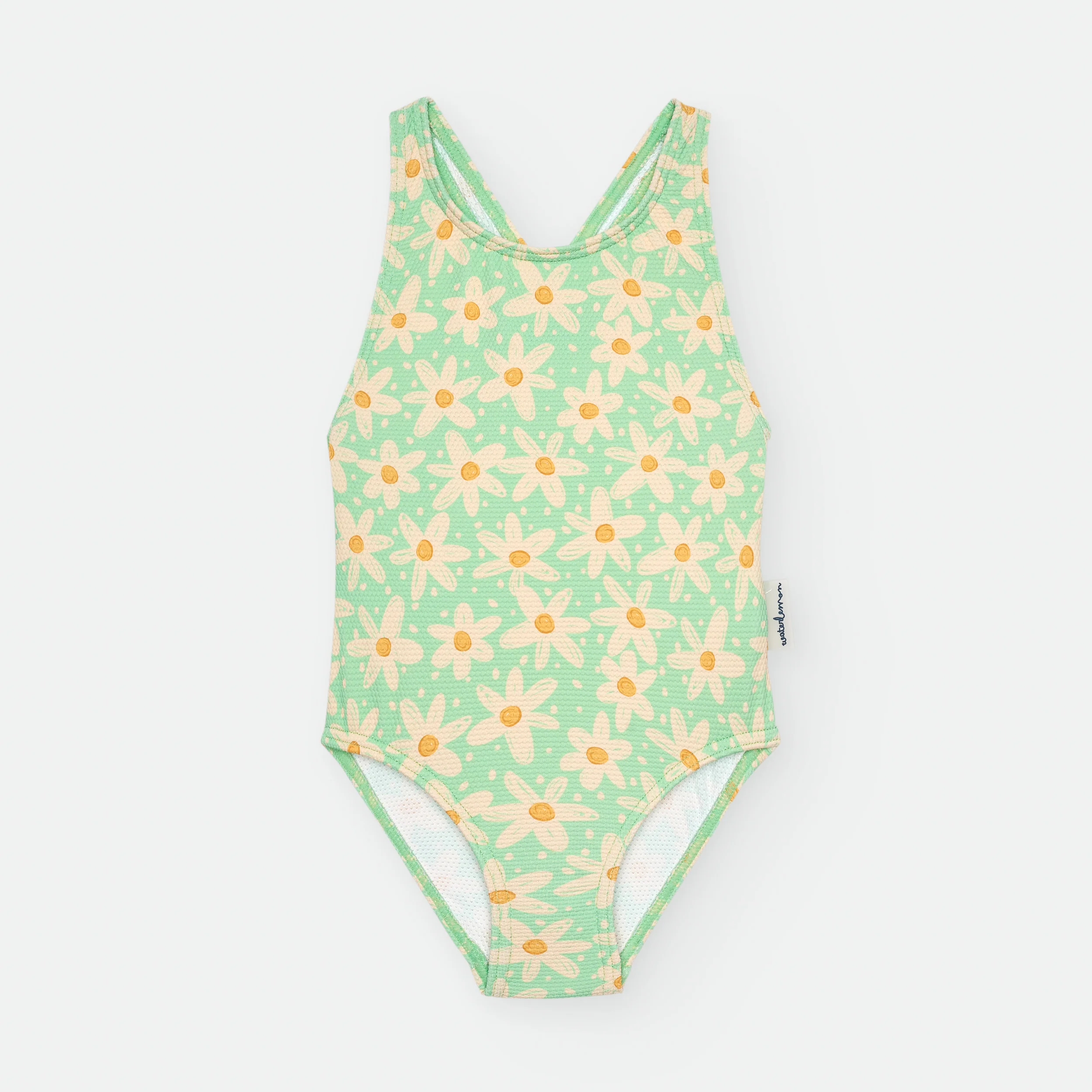 Waterlemon Fato de Banho de Praia - Piscina Verde com Margaridas