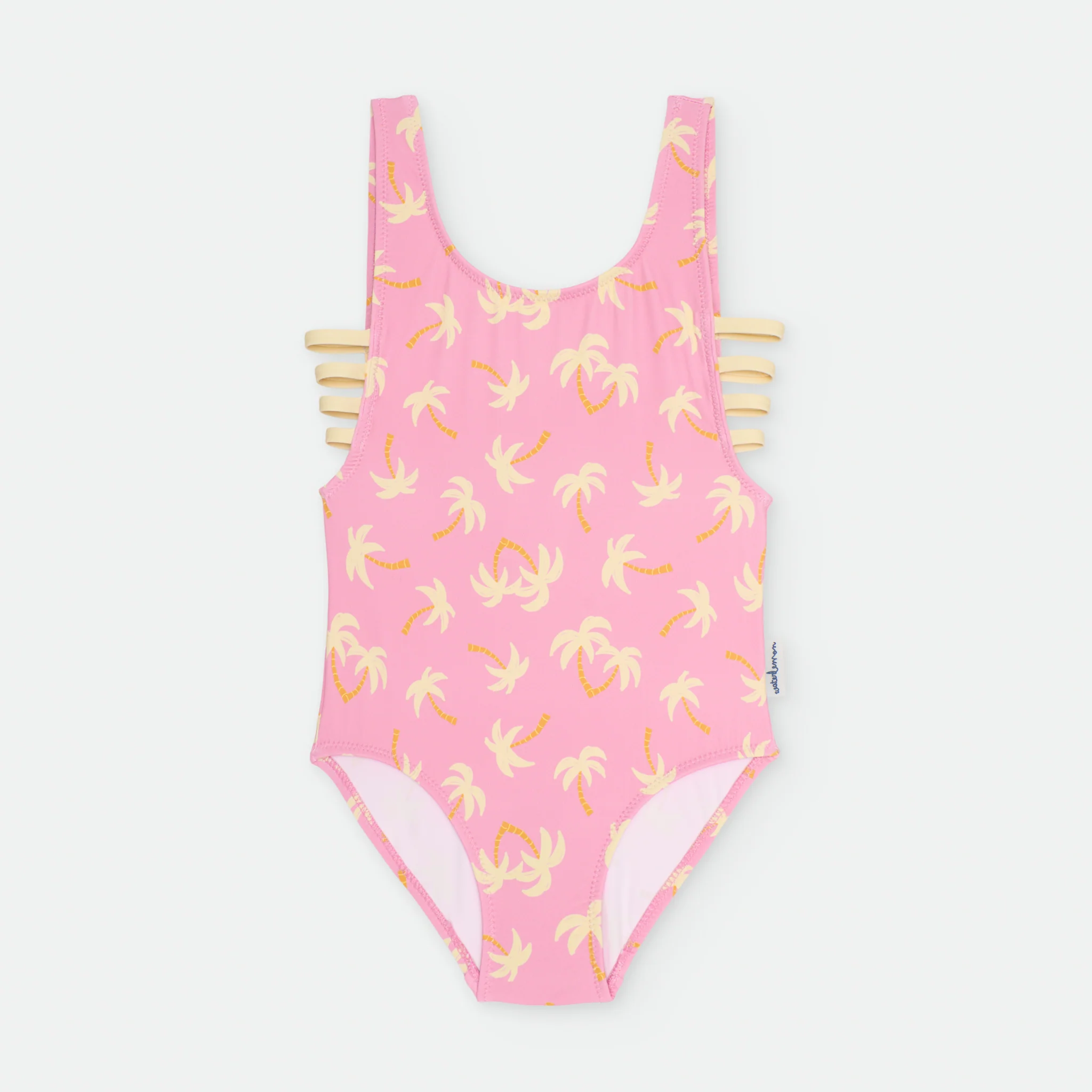 Waterlemon Fato de Banho praia Menina Rosa com Palmeiras