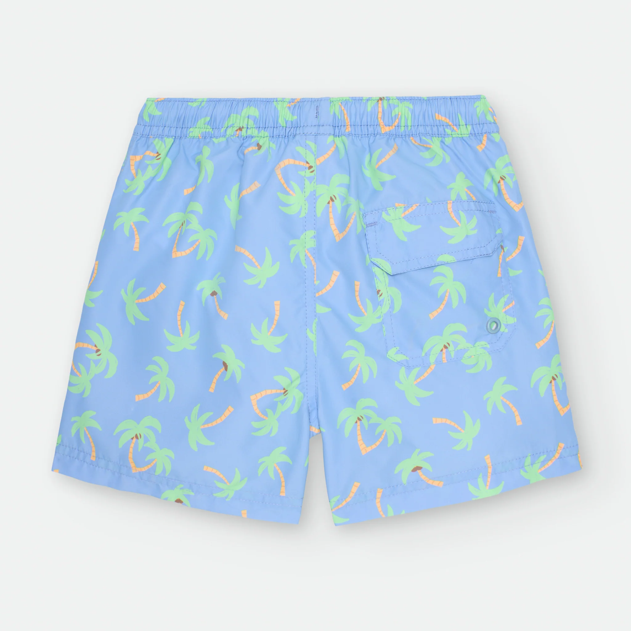 Waterlemon matchy Calção tecido de Praia - Piscina Azul com Palmeiras - Image 2