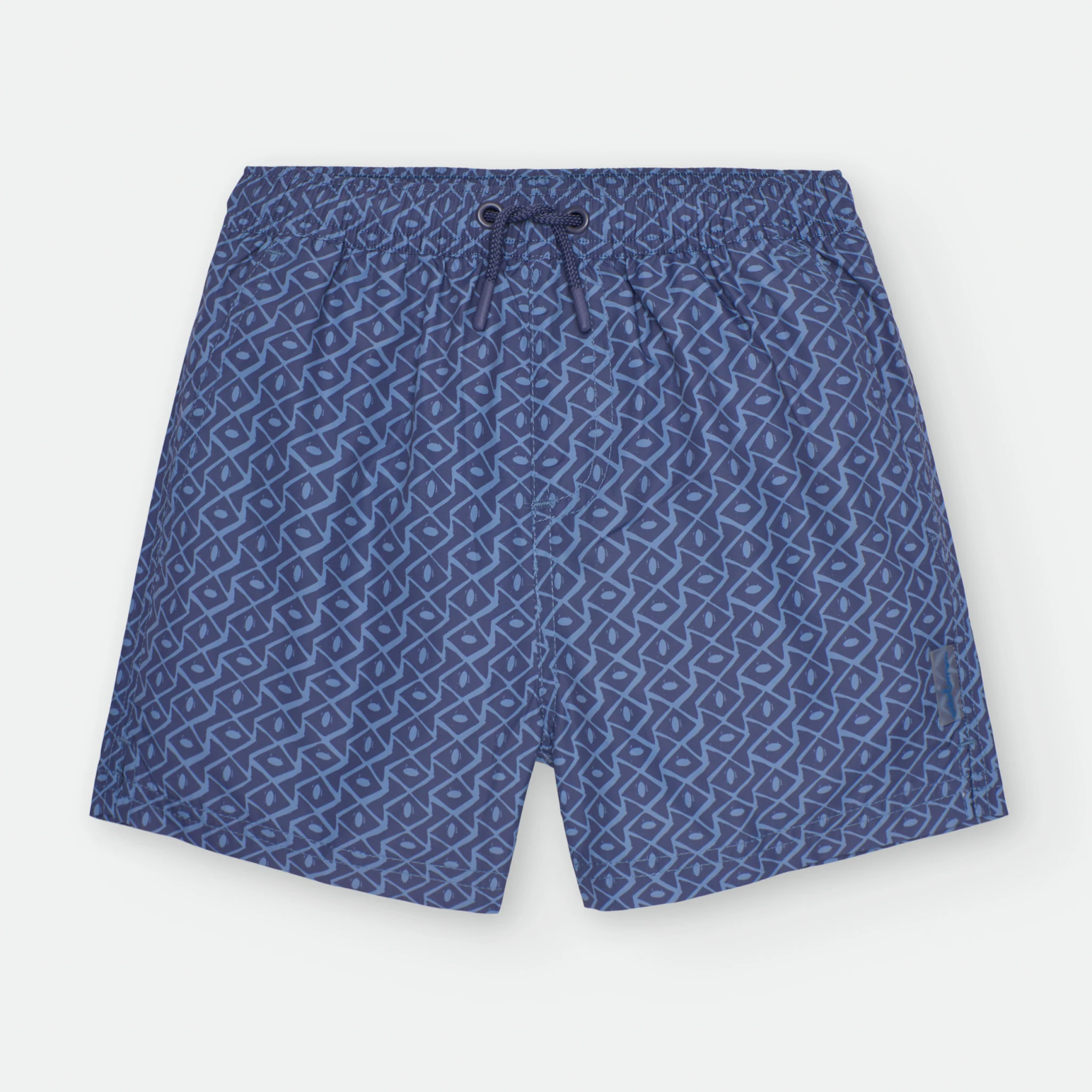 Waterlemon matchy Calção tecido de Praia - Piscina Azul Escuro Geométrico