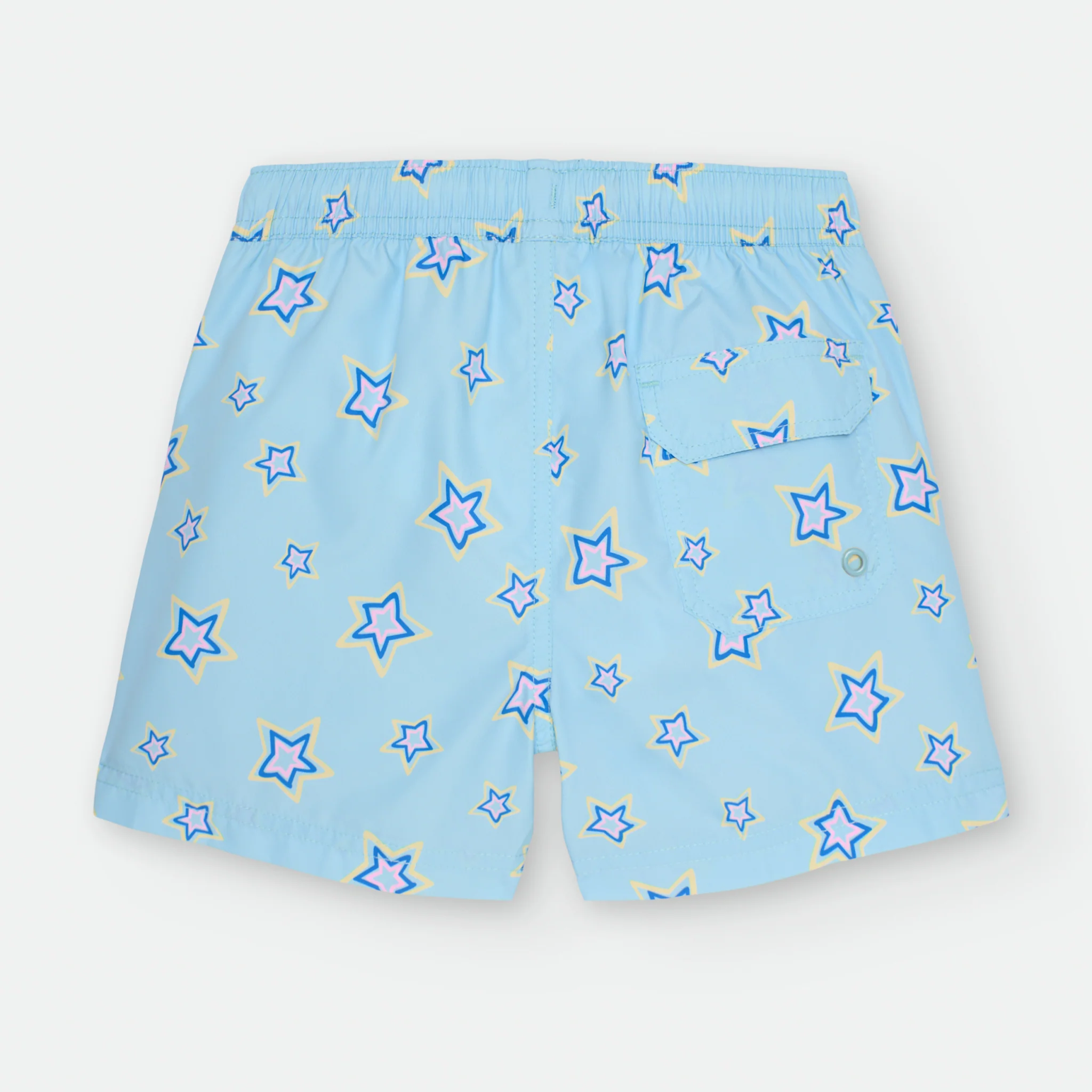 Waterlemon matchy Calção tecido de Praia - Piscina Turquesa com Estrelas - Image 2