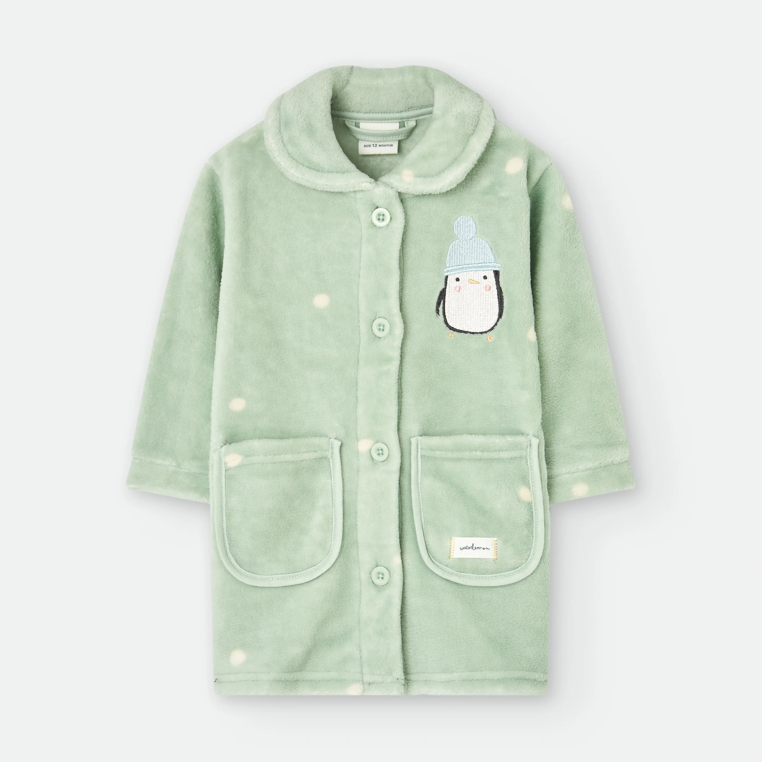 Waterlemon Robe Roupão Pinguim Verde 12m a 8a