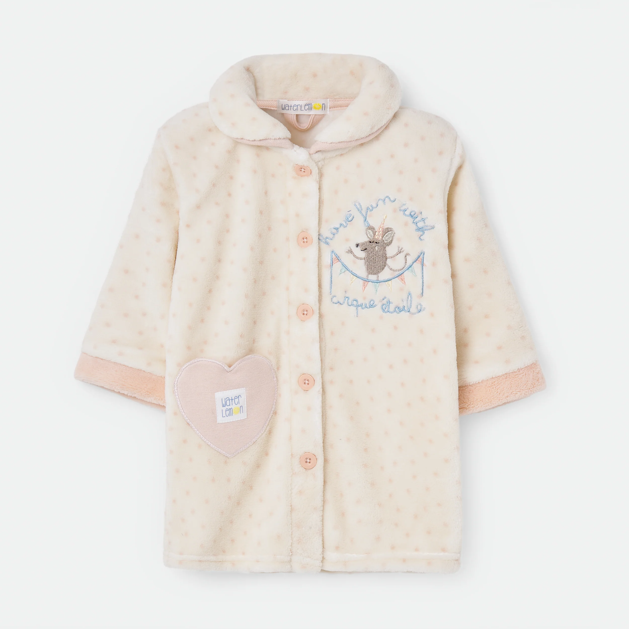 Waterlemon Robe Roupão Ratinho Rosa 12m e 4a