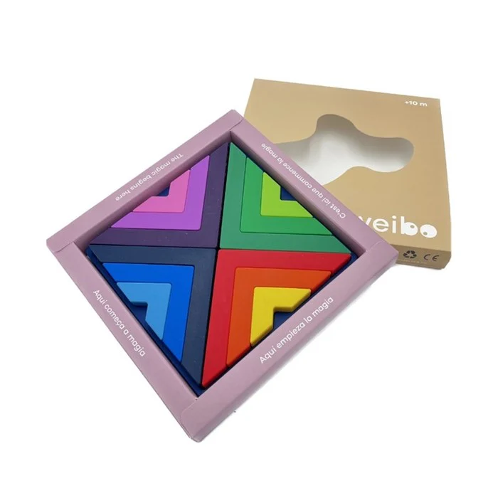 Weibo Puzzle arco íris em silicone