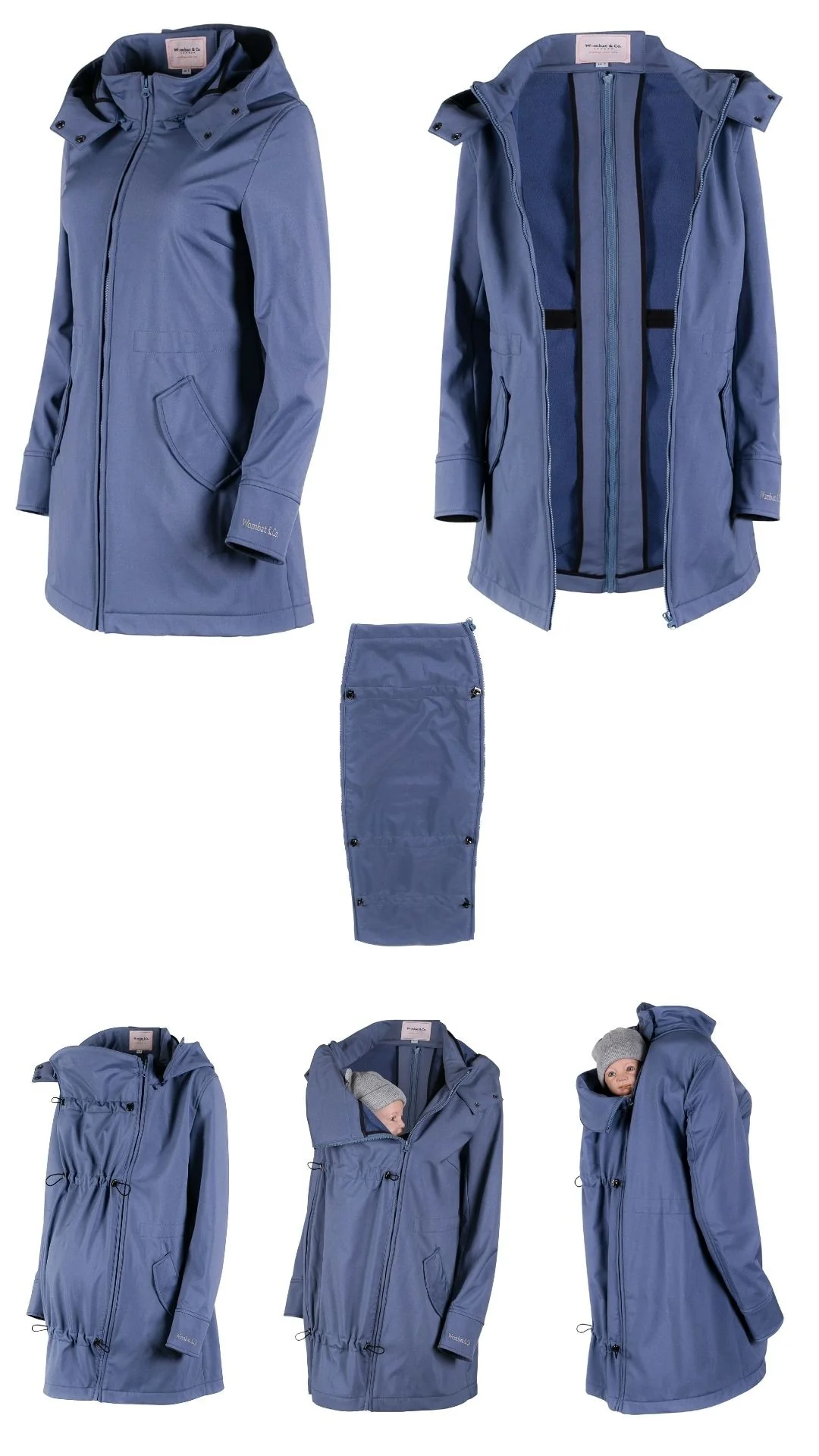 Wombat Casaco Babywearing Shell Blue - Image 9