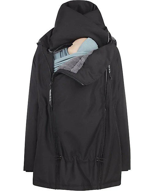 Wombat Casaco Babywearing Wallaby 2.0 Black + Grey - Image 4