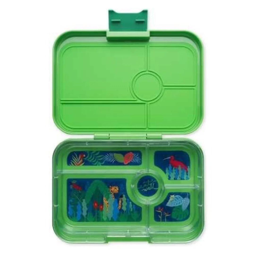 Yumbox Lancheira com 5 compartimentos JURASSIC GREEN + JUNGLA